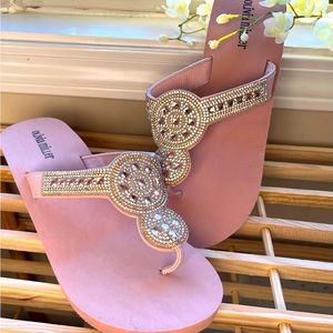 Olivia Miller Miramar Glitzy Wedge Sandals